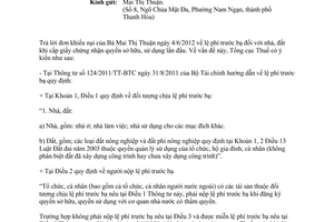 Công văn 2486/TCT-CS giải đáp vướng mắc lệ phí trước bạ
