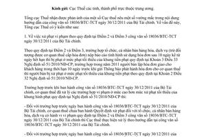 Công văn 2560/TCT-CS hướng dẫn thực hiện Nghị định 51/2010/NĐ-CP