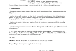 Công văn 3855/TCHQ-TVQT đăng thông tin cải tiến chất liệu trang phục Hải quan