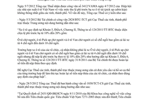 Công văn 2690/TCT-CS giải đáp vướng mắc về lệ phí trước bạ