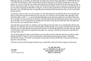 Công văn 105/BXD-HĐXD hướng dẫn điều kiện năng lực