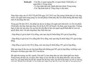 Công văn 10097/BTC-ĐT thực hiện tạm ứng vốn đối với dự án sử dụng vốn ngân sách