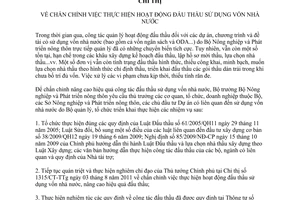 Chỉ thị 2069/CT-BNN-TTr năm 2012 chấn chỉnh việc thực hiện hoạt động đấu thầu sử dụng vốn nhà nước