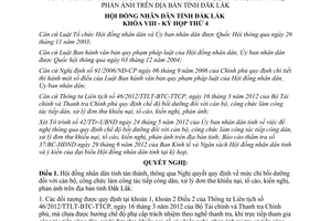 Nghị quyết 55/2012/NQ-HĐND mức chi bồi dưỡng cán bộ công chức tiếp dân Đắk Lắk