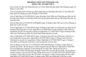 Nghị quyết 53/2012/NQ-HĐND thu phí bảo vệ môi trường nước thải sinh hoạt Đắk Lắk