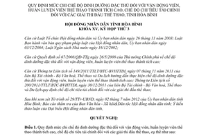 Nghị quyết 37/2012/NQ-HĐND quy định mức chi chế độ dinh dưỡng đặc thù