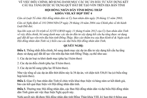 Nghị quyết 71/2012/NQ-HĐND điều chỉnh danh mục dự án đầu tư xây dựng kết cấu hạ