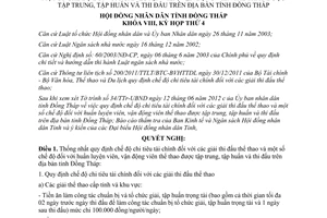 Nghị quyết 72/2012/NQ-HĐND quy định chế độ chi tiêu tài chính đối với giải thi đ