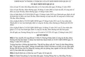 Quyết định 13/2012/QĐ-UBND sửa đổi Quy định về công tác thi đua khen thưởng