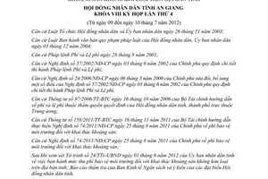 Nghị quyết số 05/2012/NQ-HĐND phí môi trường khai thác khoáng sản An Giang