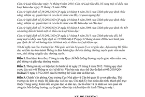 Thông tư 26/2012/TT-BGDĐT Quy chế bồi dưỡng thường xuyên giáo viên mầm non