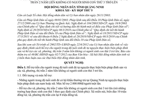 Nghị quyết 58/2012/NQ-HĐND quy định chính sách hỗ trợ người trong độ tuổi sinh