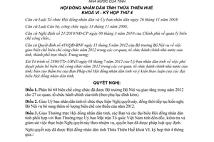 Nghị quyết 04/NQ-HĐND năm 2012 phân bổ biên chế công chức năm 2012