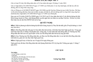 Nghị quyết 39/2012/NQ-HĐND đặt tên đường thị trấn Kiến Giang huyện Lệ Thủy