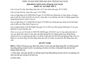 Nghị quyết 01/2012/NQ-HĐND quy định chức danh mức phụ cấp hằng tháng