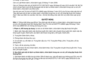 Nghị quyết 43/2012/NQ-HĐND quy định giá dịch vụ khám chữa bệnh trong cơ sở y tế