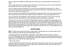 Nghị quyết 12/2012/NQ-HĐND thông qua mức giá dịch vụ khám chữa bệnh tại cơ sở