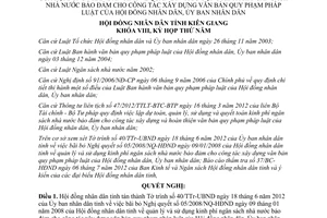 Nghị quyết 64/2012/NQ-HĐND bãi bỏ Nghị quyết 05/2008/NQ-HĐND Kiên Giang