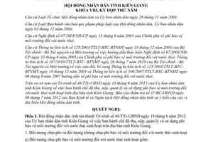 Nghị quyết 59/2012/NQ-HĐND chế độ thu nộp quản lý sử dụng phí bảo vệ môi trường