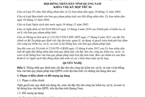 Nghị quyết 38/2012/NQ-HĐND quy định mức chi đặc thù cho công tác kiểm tra xử lý