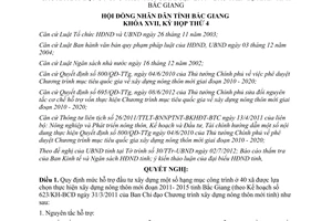 Nghị quyết 06/2012/NQ-HĐND quy định mức hỗ trợ đầu tư xây dựng hạng mục