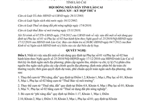 Nghị quyết 12/2012/NQ-HĐND sửa đổi Nghị quyết 25/2010/NQ-HĐND Lào Cai