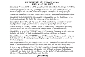 Nghị quyết 06/2012/NQ-HĐND thông qua Quy hoạch sử dụng sử đất đến năm 2020