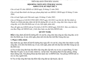 Nghị quyết 10/2012/NQ-HĐND quy định chế độ bồi dưỡng đối với cán bộ công chức