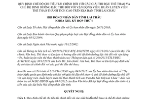 Nghị quyết 49/2012/NQ-HĐND quy định chế độ chi tiêu tài chính đối với giải thi