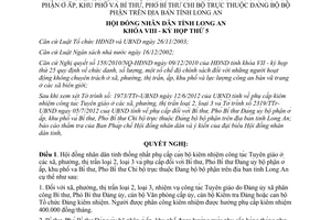 Nghị quyết 60/2012/NQ-HĐND phụ cấp cán bộ Bí thư Phó Bí thư tại Long An