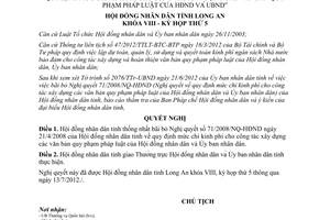 Nghị quyết 63/2012/NQ-HĐND bãi bỏ Nghị quyết 71/2008/NQ-HĐND tỉnh Long An