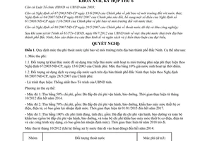 Nghị quyết 56/2012/NQ-HĐND17 quy định mức thu phí thoát nước