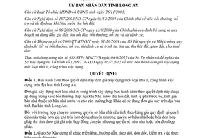 Quyết định 31/2012/QĐ-UBND đơn giá xây dựng mới nhà ở công trình xây dựng trên