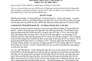 Nghị quyết 46/2012/NQ-HĐND thực hiện nhiệm vụ 6 tháng cuối năm 2012 Nghệ An