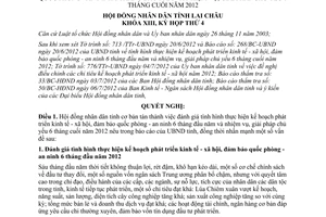 Nghị quyết số 41/NQ-HĐND kế hoạch nhiệm vụ giải pháp kinh tế xã hội quốc phòng an ninh  Lai Châu 2012