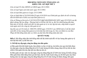 Nghị quyết 61/2012/NQ-HĐND chế độ chính sách lực lượng dân quân tự vệ Long An