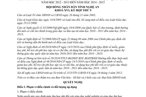 Nghị quyết 49/2012/NQ-HĐND quy định mức thu học phí đối với giáo dục nghề nghiệp