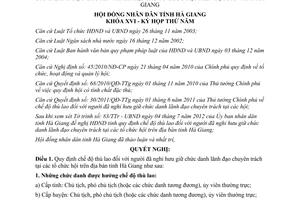 Nghị quyết 59/2012/NQ-HĐND quy định chế độ thù lao đối với người đã nghỉ hưu giữ