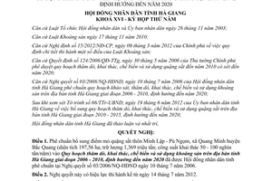 Nghị quyết 56/NQ-HĐND năm 2012 khảo sát thăm dò khai thác khoáng sản Hà Giang