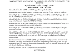 Nghị quyết 57/2012/NQ-HĐND quy định mức thu nộp quản lý sử dụng lệ phí đăng ký