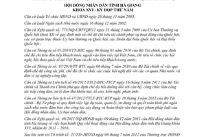 Nghị quyết 49/2012/NQ-HĐND quy định chi, định mức chi đảm bảo hoạt động