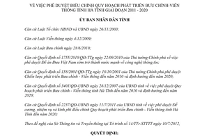 Quyết định 2036/QĐ-UBND năm 2012 phê duyệt Điều chỉnh quy hoạch phát triển