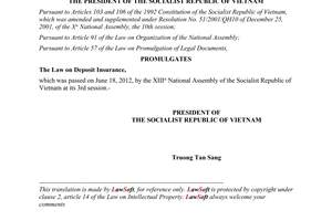 Order No. 04/2012/L-CTN on the promulgation of law