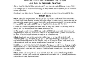 Quyết định 1294/QĐ-UBND 2012 công khai thủ tục hành chính mới sửa đổi hủy bỏ tài nguyên môi trường Tây Ninh