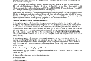 Hướng dẫn 6207/LS-TC-GDĐT-NV-LĐTBXH thực hiện Thông tư liên tịch 68/2011/TTLT-BG