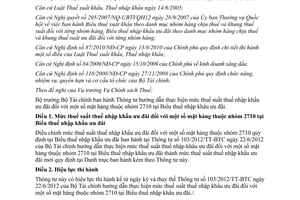 Thông tư 109/2012/TT-BTC hướng dẫn thực hiện mức thuế suất thuế nhập khẩu ưu đãi