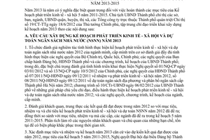 Chỉ thị 09/CT-UBND 2012 phát triển kinh tế xã hội Dự toán ngân sách Kế hoạch đầu tư 2013 2015 Hà Nội