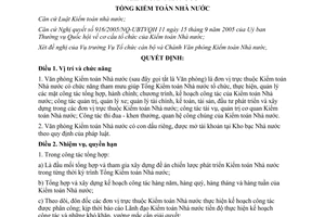 Quyết định 1202/QĐ-KTNN năm 2012 quy định chức năng nhiệm vụ quyền hạn