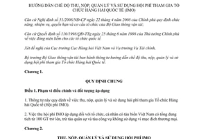 Thông tư 25/2012/TT-BGTVT hướng dẫn chế độ thu nộp quản lý sử dụng hội phí