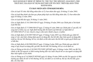 Quyết định 22/2012/QĐ-UBND Quy định trình tự thủ tục thu hồi giao cho thuê đất